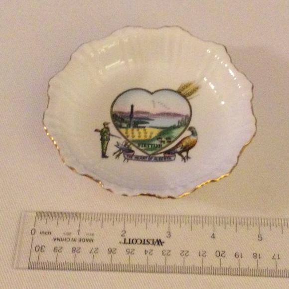 3/$10 | Stettler, AB - Royal Stafford Bone China “The Heart of Alberta” Dish - Picture 5 of 6